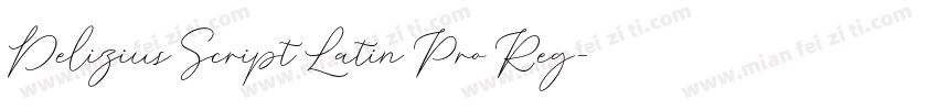 Delizius Script Latin Pro Reg字体转换